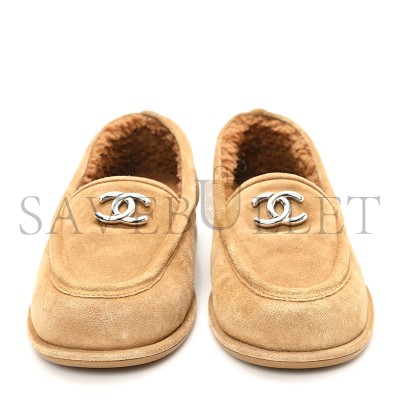 CHANEL SUEDE CALFSKIN CC LOAFERS G45886